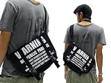 karimoku メッセンジャーバッグ L/ブラック/ホワイト(YHS-85025BKWHI)