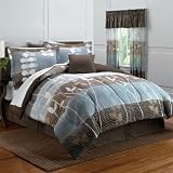 BrylaneHome Comforter Set (BLUE GREY - FULL)
