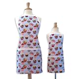 Cupcake Adult & Toddler Matching Reversible Apron Set