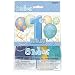 First Birthday Boy Latex Balloons - Pack of 8