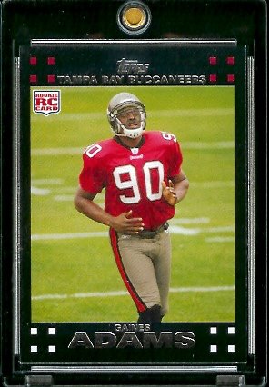 2007 Topps Football # 351 Gaines Adams (RC) Rookie Card - Tampa Bay Buccaneers - NFL Trading Cards