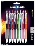 uni-ball 207 Retractable Medium Point Gel Pens, 8 Colored Ink Pens (1739929)