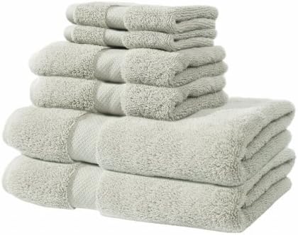 Textrade 1464851 Zero Twist 650 GSM 6 Piece Towel Set, Grey