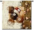 Billiard Balls Tapestry Wallhanging Comes With Wall Hanging Rod