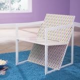 LittleMissMatched -TradeMark- SWITCHaroo Yellow-Stripes Back and Purple-Dots Seat Accent Chair, 16-1/8 inch Seat Height - By Powell Furniture, item number 289-620