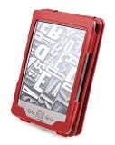 Produkt-Bild: DURAGADGET Leder-Schutzh&uuml;lle mit integriertem Stand f&uuml;r den Amazon Kindle eReader 4 "Neueste Generation 2011", ROT