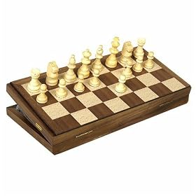 Travel Magnetic Walnut Chess Set by John N. Hansen
