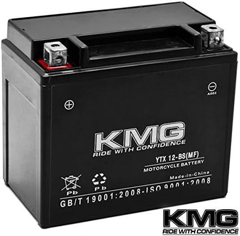 KMG 12V Battery Compatible with Honda 200 TRX200SX FourTrax 1986-1988 YTX12-BS Sealed Maintenance Free Battery High Performance 12V SMF Replacement Powersport Battery