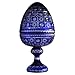 Decorative Crystal Cut Egg w/ Wine Glasses