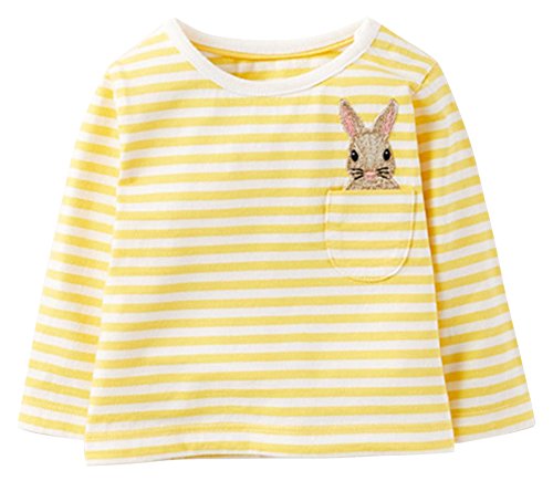 Fiream Girls Cartoon Pattern Cotton Long Sleeve T-Shirt(7138TZ,18M)