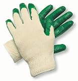 Green Latex-Coated Glove, Economy Grade, L, MCR Safety (1 Pair)