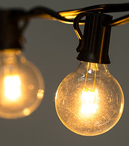 Brightown Clear Globe G40 Screw Base LED Light Bulbs, 1.5-Inch, Pack of 10