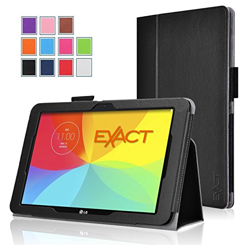 Exact LG G Pad 10.1 Case [PRO Series] - Professional PU Leather Folio Case for LG G Pad 10.1 (LG-V700) Black