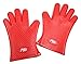 Comfort Fit High Temperature Magma Mitts Silicone Grilling Gloves | Grizzly Gripz Meat Shredder Claws | Premium Gift Set by So Very Culinary (Red)