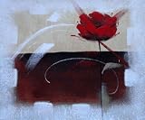 Abstract Red Rose Oil Painting 20 x 24 inches