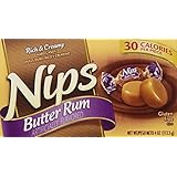 Butter Rum Nips Hard Candy 4 Oz. Pack of 2 (8 Oz.)