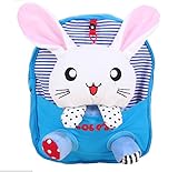 しあわせ倉庫 可愛い 子供 に かわいい リュック ぬいぐるみ 保育園 通園リュック 一升餅リュック 赤ちゃん ベビー (ブルー うさぎ)
