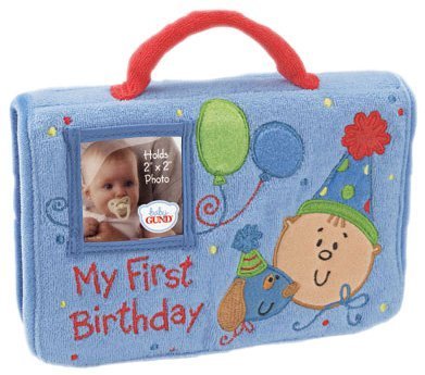 Childrens Toyshop  Toys : Gund My First Birthday Boy Photo Album 5" x 7"