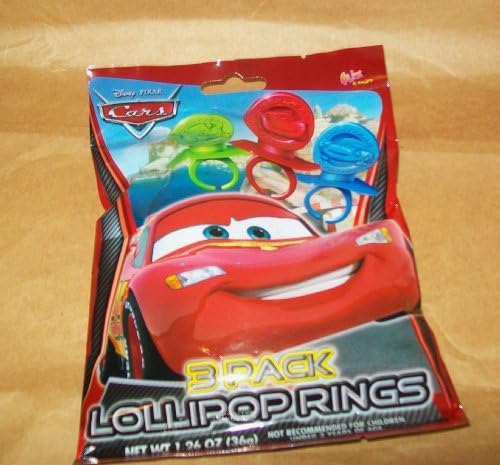 Disney Cars 3 Pack Lollipop Rings