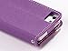 iPhone 5s Case,iPhone 5 Case,ULAK iPhone SE Wallet Case Synthetic Leather Wallet Case Stand with Card Slots for iPhone 5/5S/SE(Purple+White)