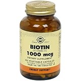Biotin 1000 mcg, 250 Vegetable Capsules, Solgar