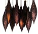 8ct Mocha Brown Shatterproof 4-Finish Finial Drop Christmas Ornaments 5.5"