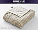 Brielle Home Nesting Faux Fur Warm & Stylish Soft Luxurious Reversible Throw, Snow Goose