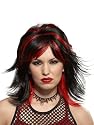 Black Red Goth Wig Punk Rocker Gothic Theatre Costumes Wig
