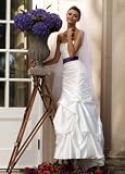 David's Bridal Wedding Dress: Sweetheart Charmeuse Gown with Pick-Up Skirt Style WG3339