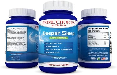 Natural Deep Sleep - Treatment for Sleep Disorders - Insomnia Relief with Melatonin 3mg x 2 - Sleep More, Better & Easy - Powerful Sleeping Pills with Passion Flower, Hops Flowers, Chamomile Flowers , Valerian Root Powder, Vitamin B6, Magnesium Oxide & Gluconate Make The Best Sleep Aid - NON-ADDICTIVE GUARANTEED