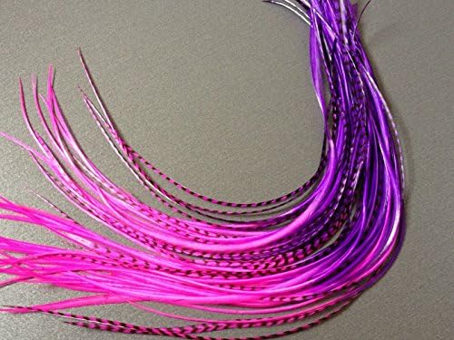 Feather Hair Extensions, 100% Real Rooster Feathers, 20 Long Thin Loose Individual Feathers, By Feather Lily