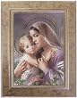 Our Lady of Lourdes Mahogany Wood Framed Art Under Glass, 8" x 6" Frame, 4" x 6" Print - MADE IN ITALY
