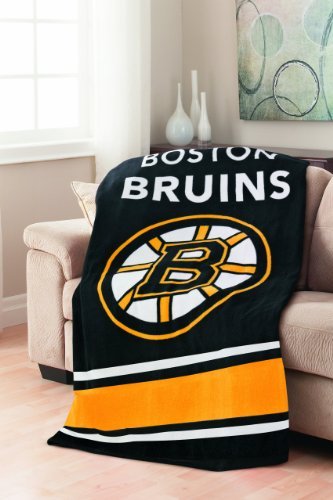 Sunbeam NHL Fleece Heated Throw, Boston Bruins ThermoFine technology 3-heat settings & 3-hour auto-off Measures 50" x 60"
