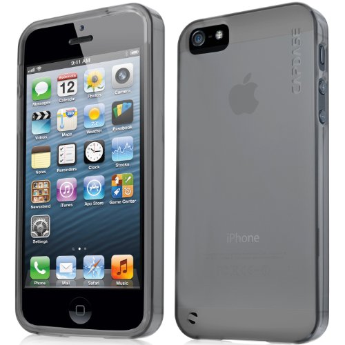 CAPDASE 日本正規品 iPhone5 Soft Jacket2 XPOSE, Clear Black ソフトジャケット2 イクスポーズ (クリスタル・クリアー 液晶保護シート、ムービースタンド、プロテクティブ・ポーチ 付属) SJIH5-P201