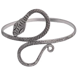 Handcrafted Jewellery Indian Sterling Silver Arm Bracelet Armlet 3.25 Inches