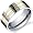 Traditional Mens 8mm Titanium Two Tone Wedding Band Ring Size 8