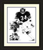 Chicago Bears Framed Walter Payton Chicago Bears By Michael Mellett NFL Football