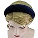 QtGirl Navy Headbands Wide Padded Thick Alice Band Velvet Hair Hand for Girls