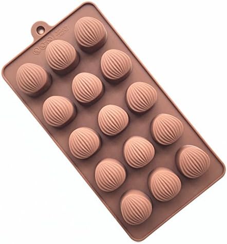 Cherryard 15-Cavities Nuts Shaped Silicone Mold for Making Mini Cake Chocolate Candy Jello