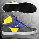 Hood Star SHOE HOT DOG High-Sneaker Grau Gelb
