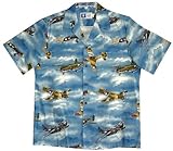 Top Quality Airforce Bombers Hawaiian Aloha Shirt , 3XL, BLUE