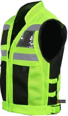 VT MOTORCYCLE GREEN REFLECTIVE VISIBILITY BASE VEST