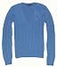 Ralph Lauren Sport Blue Pony Logo V-Neck Sweater