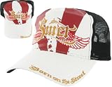 SMET by Christian Audigier Ed Hardy Mens Womens Unisex Wings Trucker Hat Cap White/Red