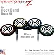 Bullseye Black and White Skin by WraptorSkinz fits Rock Band Drum Set for Nintendo Wii, XBOX 360, PS2 & PS3 (DRUMS NOT INCLUDED)