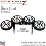 Bullseye Black and White Skin by WraptorSkinz fits Rock Band Drum Set for Nintendo Wii, XBOX 360, PS
