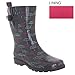 Capelli New York Umbrellas Printed Ladies Short Rubber Rain Boot