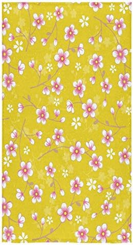 Beautiful Cherry Blossom Tree, Sakura Flower Pattern Sale Custom Bath Towels Large Soft and Comfortable Travel Beach Bathroom Shower Washcloth Wrap for Men/Women 80% Polyester 20% Cotton, (30" x 56")