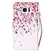 Galaxy S7 Edge Case, S7 Edge Case, Galaxy S7 Edge Wallet Case, Etubby [Wallet Stand] PU Leather Wallet Flip Protective Case with Card Slots and Wrist Strap for Samsung Galaxy S7 Edge (2016) - Petal
