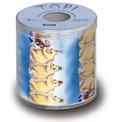 Clayre & Eef 00173  bedrucktes Toilettenpapier  Santa Claus in einer Weihnachtsparademit Eisb?ren
